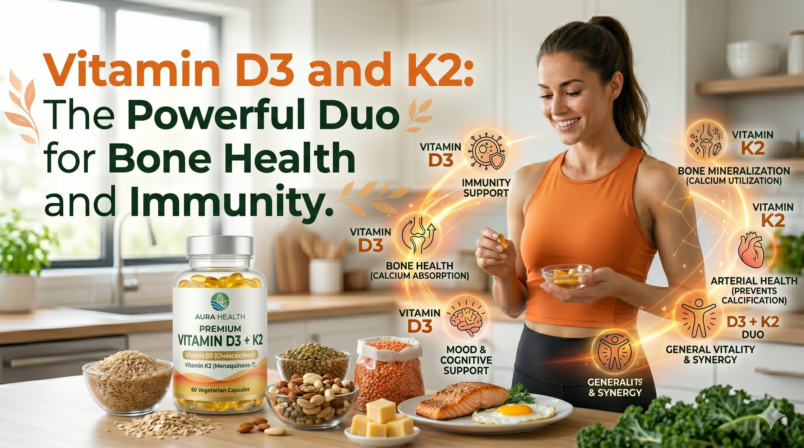 Vitamin D3 and K2: The Powerful Duo for Bone Health and Immunity