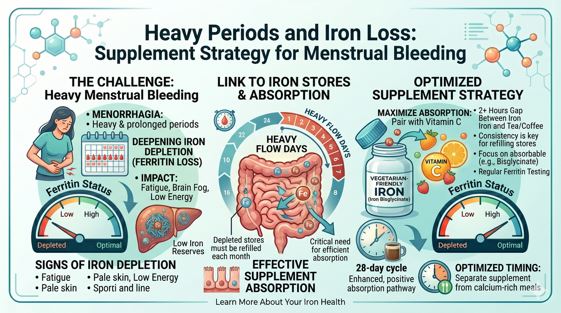 Heavy Periods and Iron Loss: Supplement Strategy for Menstrual Bleeding