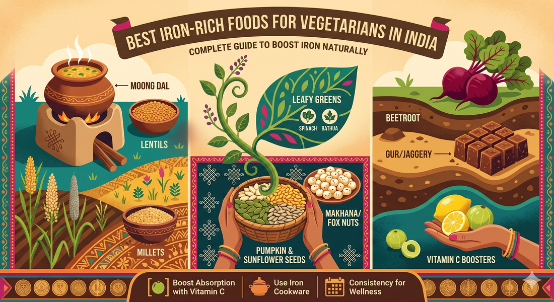 Best Iron-Rich Foods for Vegetarians in India: Complete Guide to Boost Iron Naturally