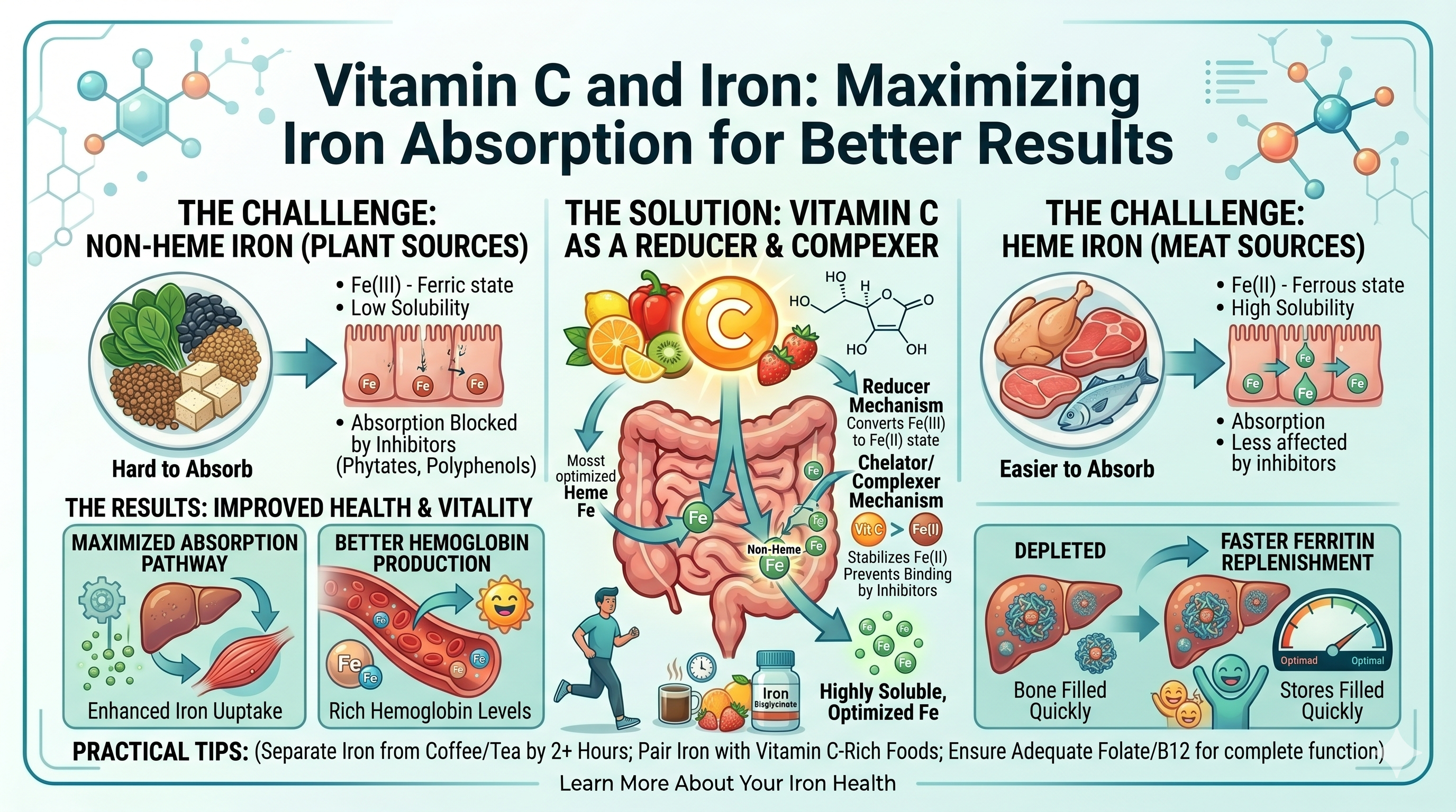 Vitamin C and Iron: Maximizing Iron Absorption for Better Results