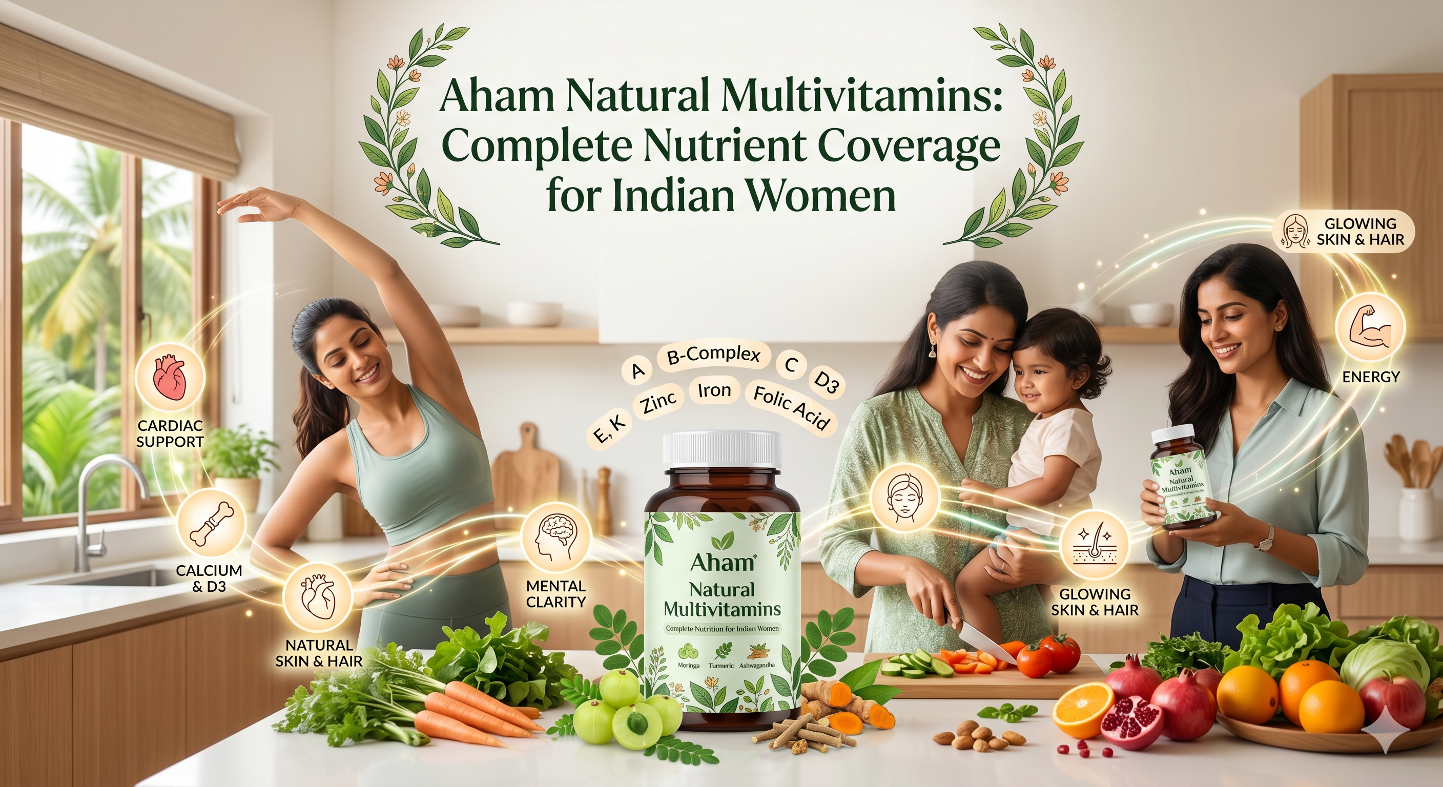 Aham Natural Multivitamins: Complete Nutrient Coverage for Indian Women