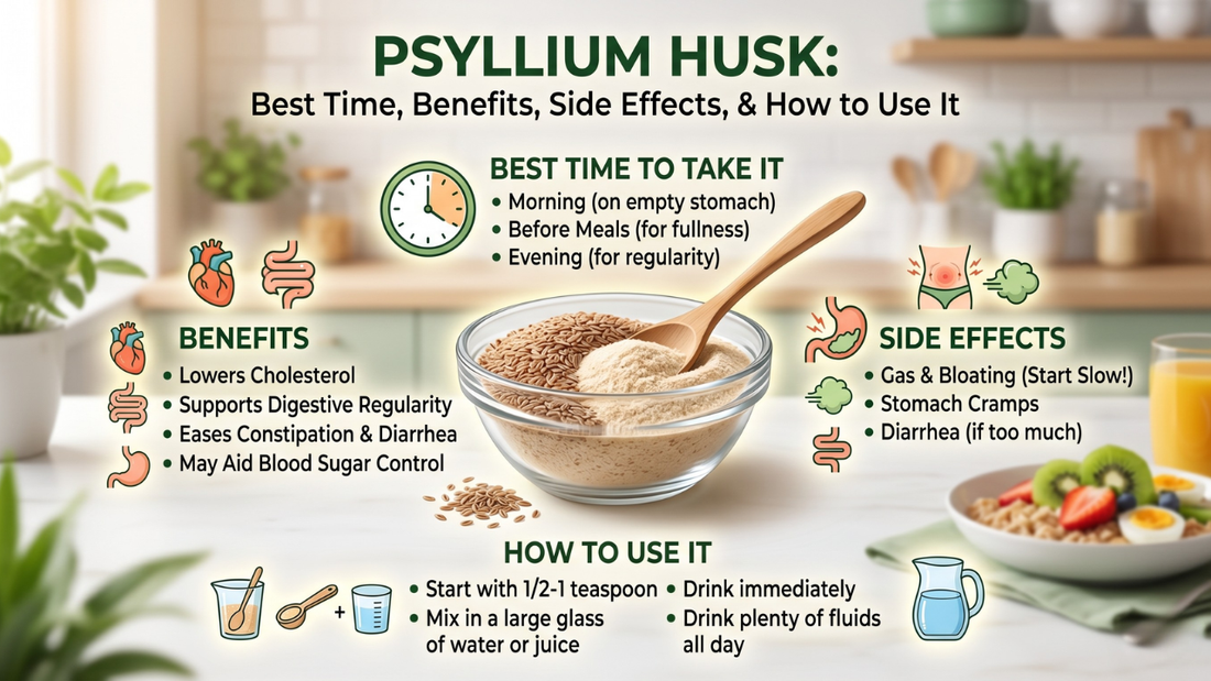 Psyllium Husk: Best Time to Take It, Benefits, Side Effects, and How to Use It