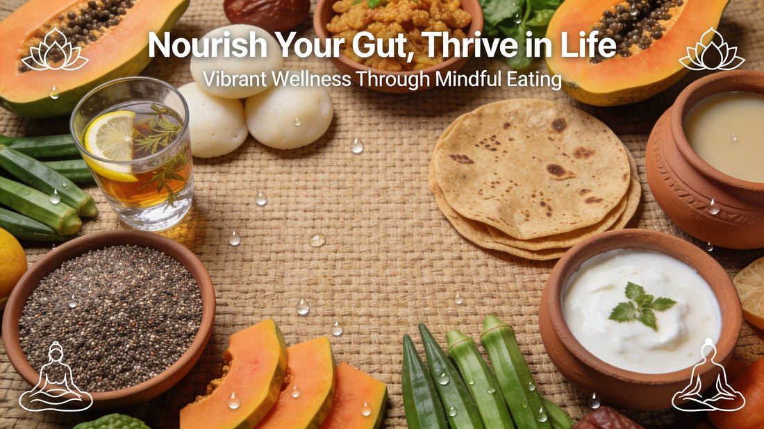 Explore mindful tips to optimize gut health—fiber-rich foods, hydration, stress management, and fermented staples for vibrant wellness in India