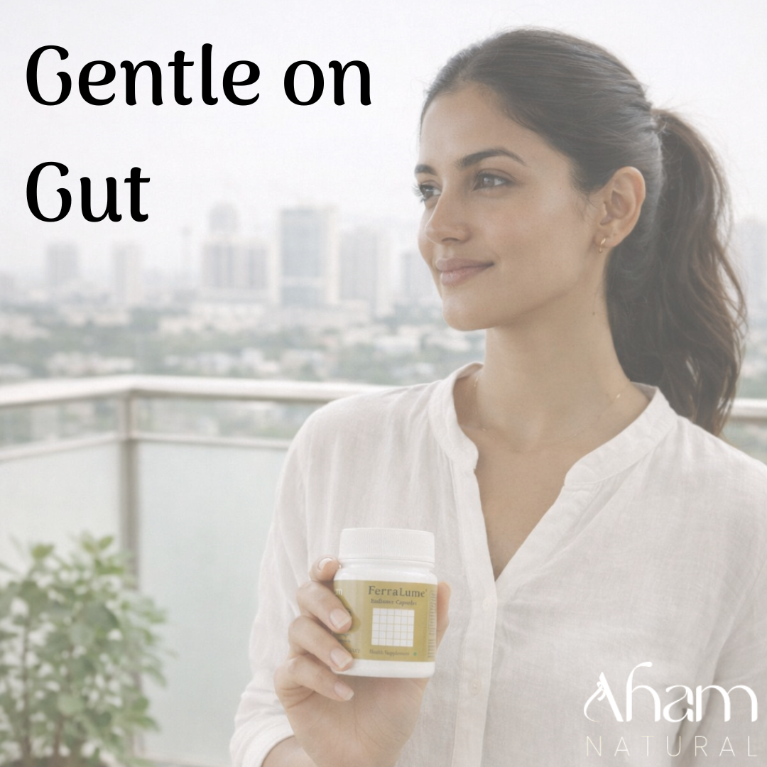 Aham Natural - FerraLume Radiance Capsules(Ferrous Bisglycinate 29mg + Vitaminc C 65mg)